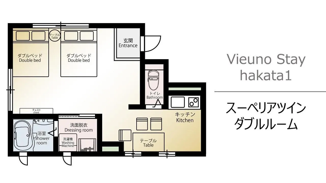 アパート 福岡市ビューノステイ1アパートメント